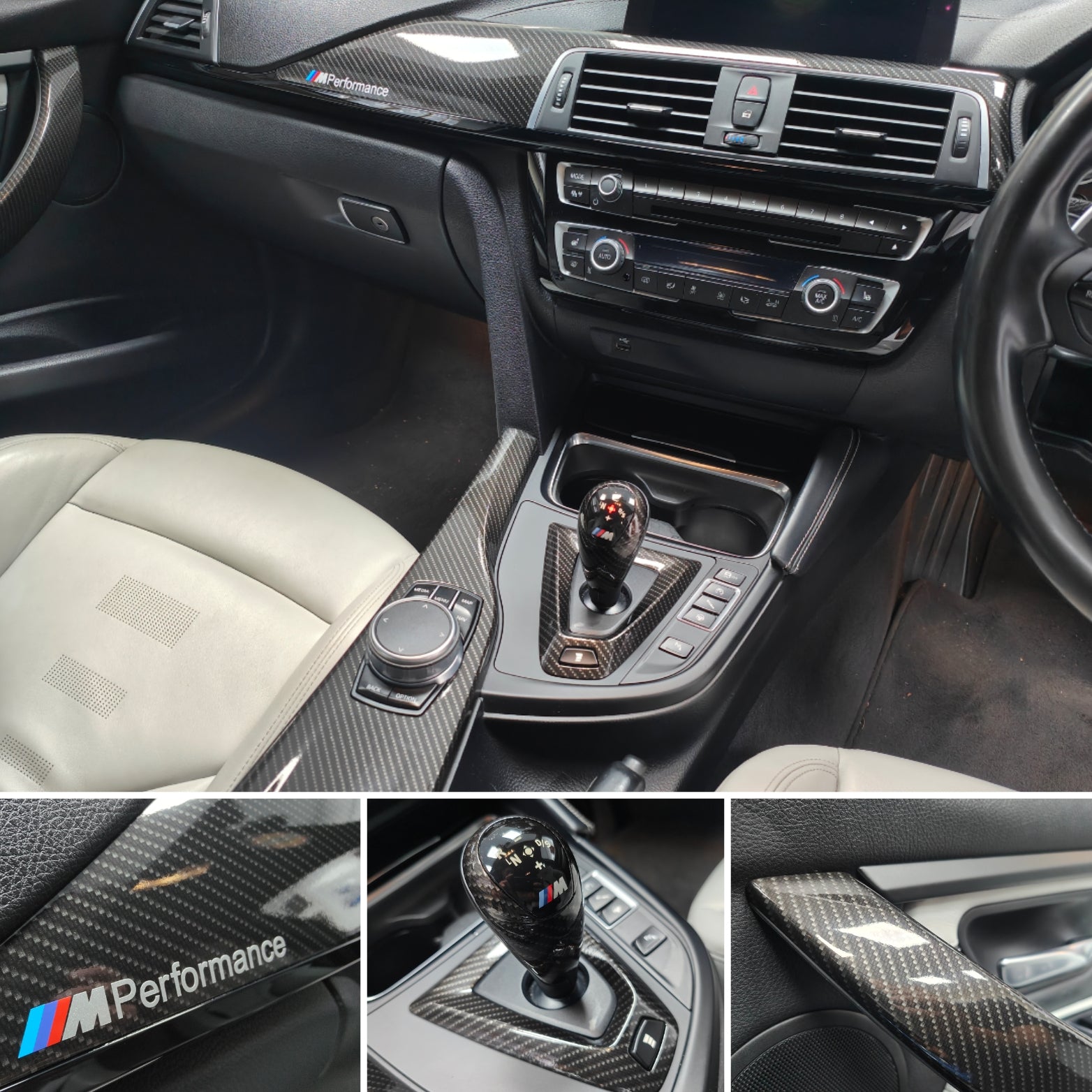 WRAPPING SERVICE - BMW M3 / M4 INTERIOR TRIM SET - HIGH GLOSS CARBON (MTD-HG) - F80 F82